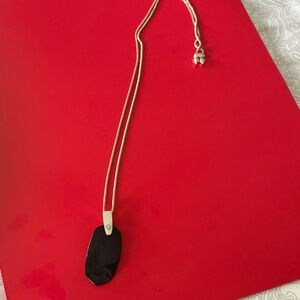 Kendra Scott Black Pendant Necklace with Gold Chain